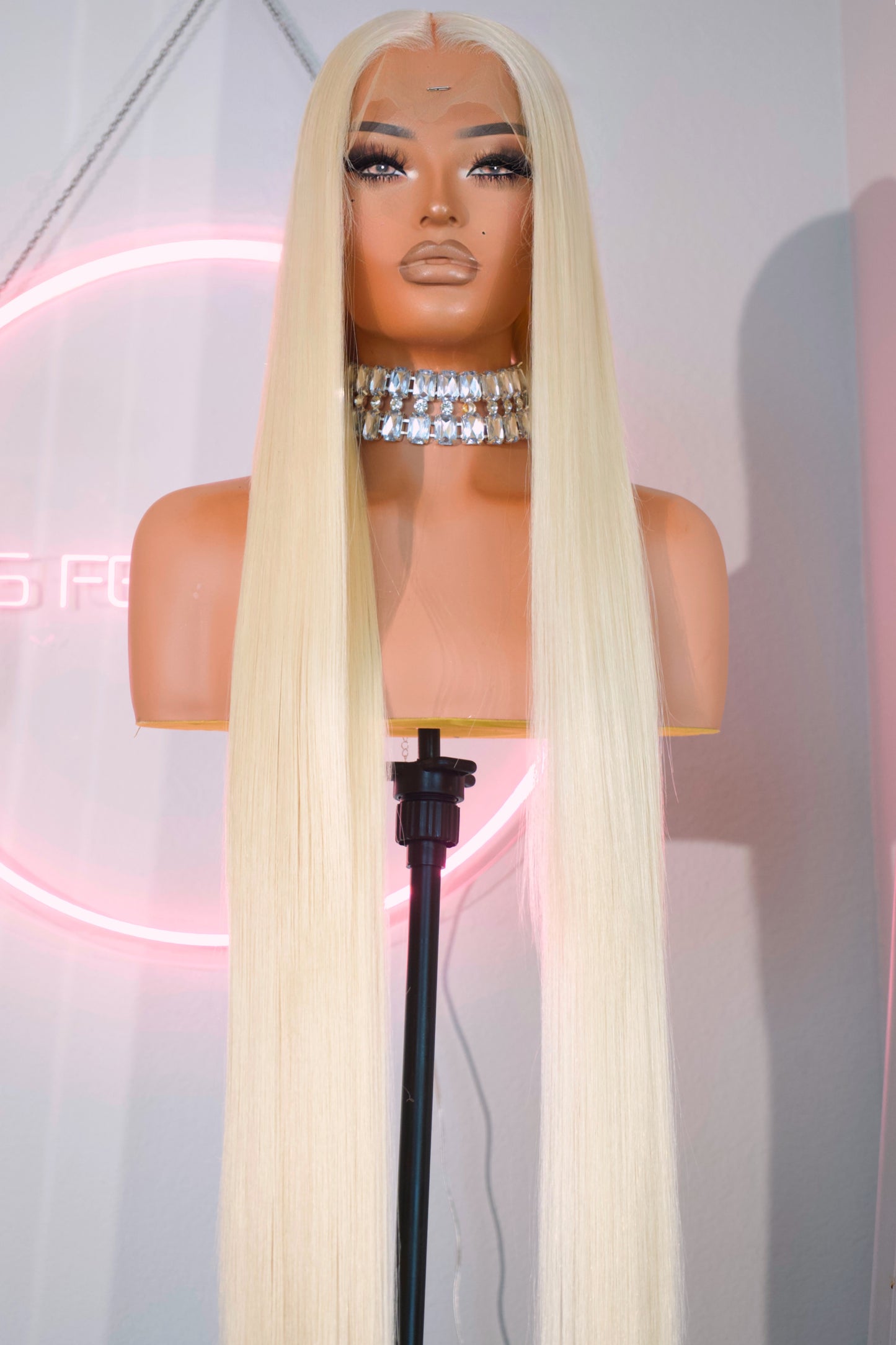 NEW WIG FLASH SALE DEAL LIMITED TIME⚡️613 BLONDE 13x4 40-Inch Lace Frontal Premium Fiber Blend Wig - Heat-Resistant, Luxury Long Wig for Glamorous Styling