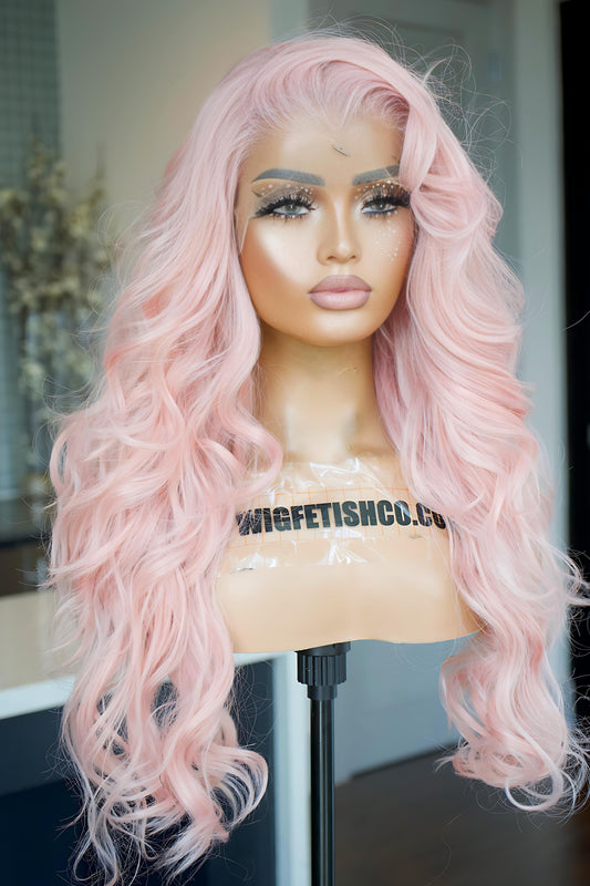HD LACE 13x6 26” Heat Resistant Synthetic Blend Wig - PINKY