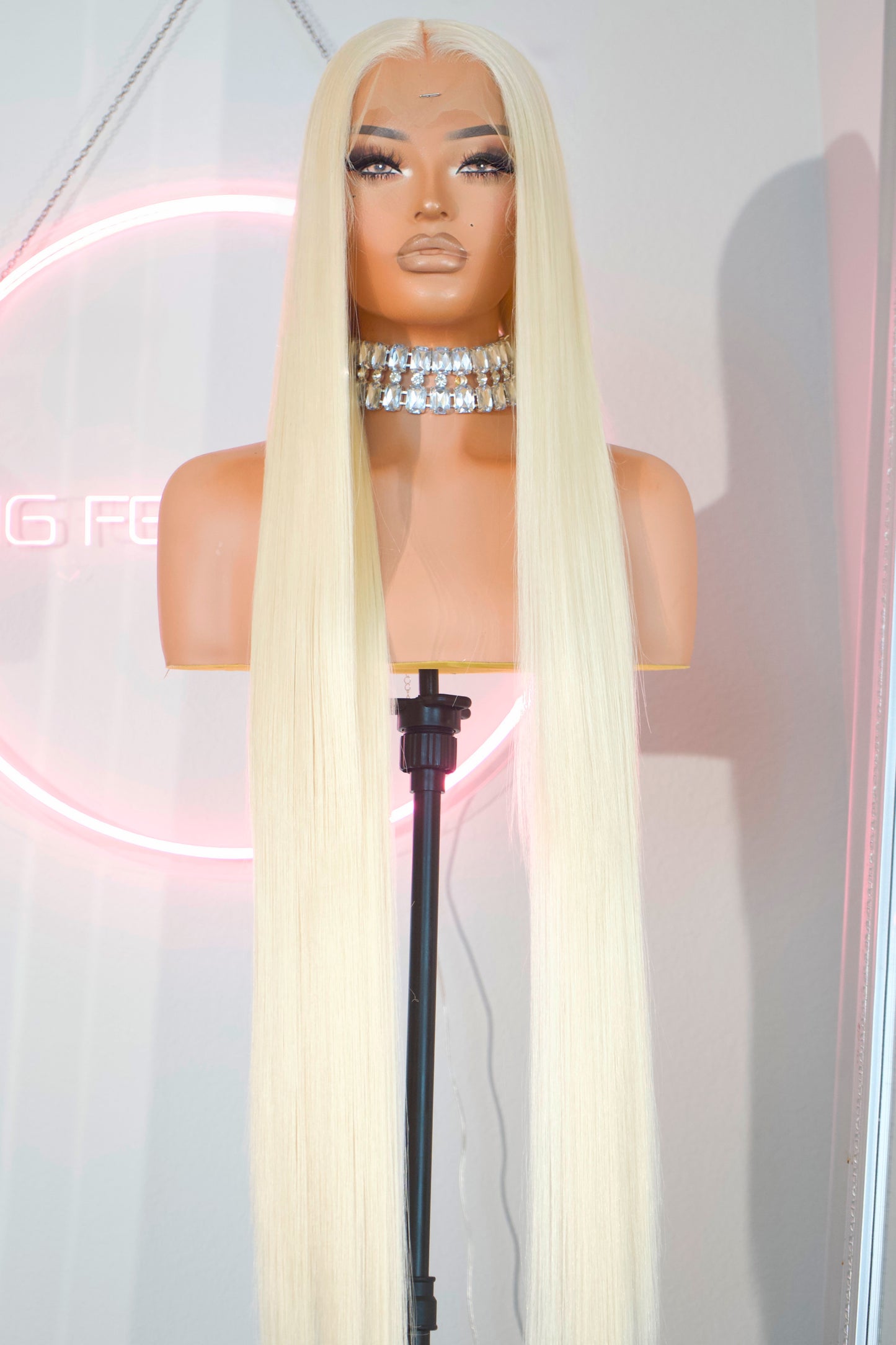 NEW WIG FLASH SALE DEAL LIMITED TIME⚡️613 BLONDE 13x4 40-Inch Lace Frontal Premium Fiber Blend Wig - Heat-Resistant, Luxury Long Wig for Glamorous Styling
