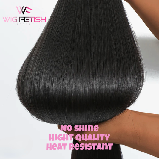 High-Quality Heat-Resistant Synthetic Fiber Hair Blend Bundles - Realistic Human Hair Look, Premium Soft & Durable Extensions