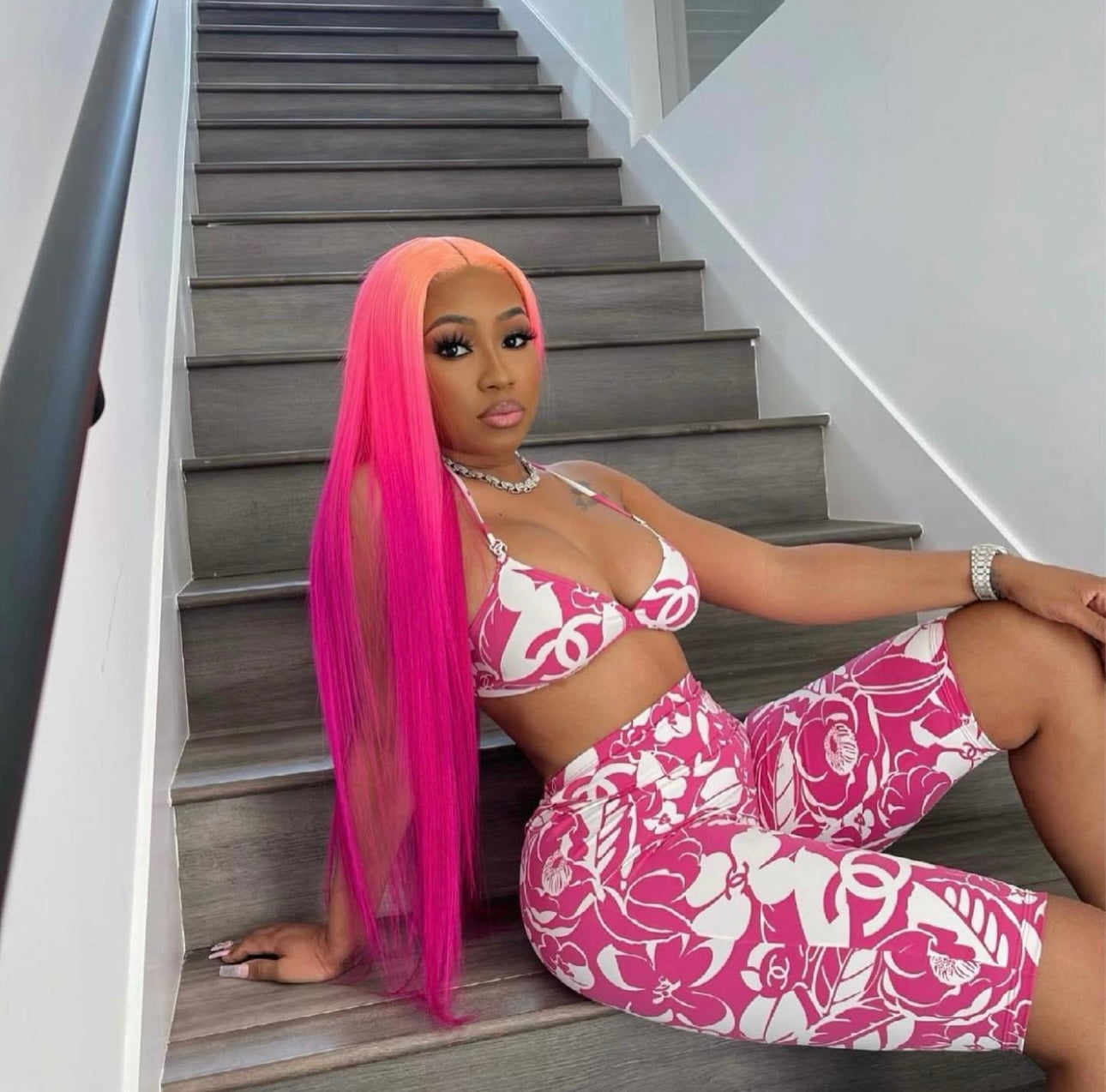 HD LACE 13x6 Pre-Plucked 30” Synthetic Blend Heat Resistant Lace Frontal Wig - PINKFRIDAY