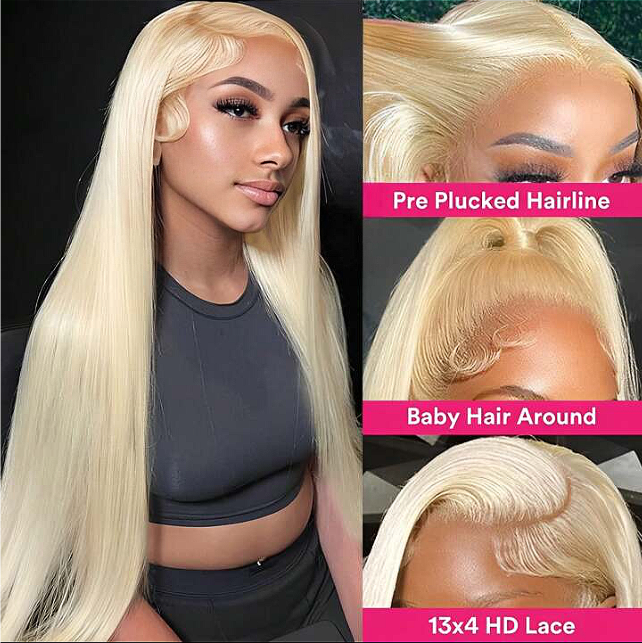 NEW WIG FLASH SALE DEAL LIMITED TIME⚡️613 BLONDE 13x4 40-Inch Lace Frontal Premium Fiber Blend Wig - Heat-Resistant, Luxury Long Wig for Glamorous Styling
