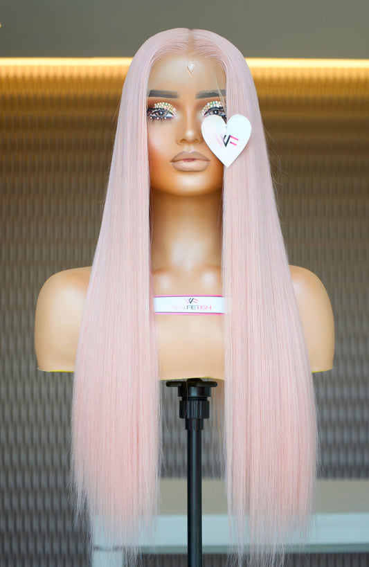 FLASH SALE ⚡️26” PINK Synthetic Blend Heat Resistant HD Lace 13x6 Frontal Wig