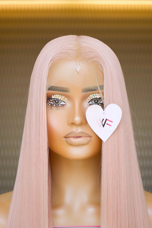 FLASH SALE ⚡️26” PINK Synthetic Blend Heat Resistant HD Lace 13x6 Frontal Wig