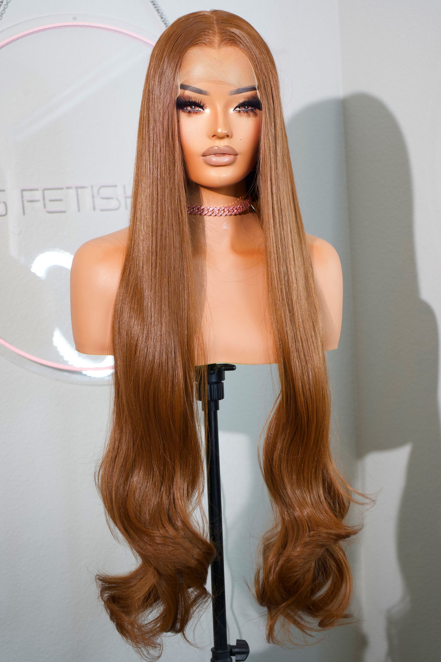 HD TRANSPARENT 13x6 PREMIUM FIBER HEAT RESISTANT 34” SYNTHETIC BLEND WIG- Cinnamon