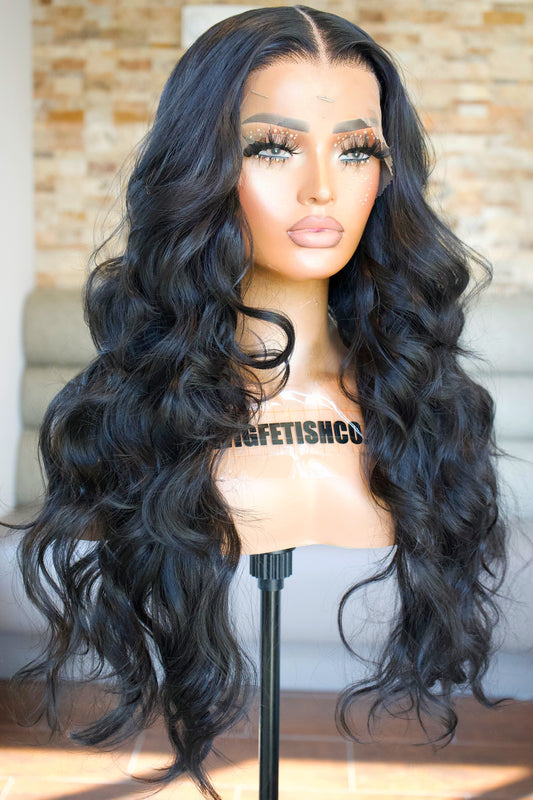 HD LACE 13x6 Pre-Plucked 26” Synthetic Blend Heat Resistant Lace Frontal Wig - UnitAVA (pre-order)