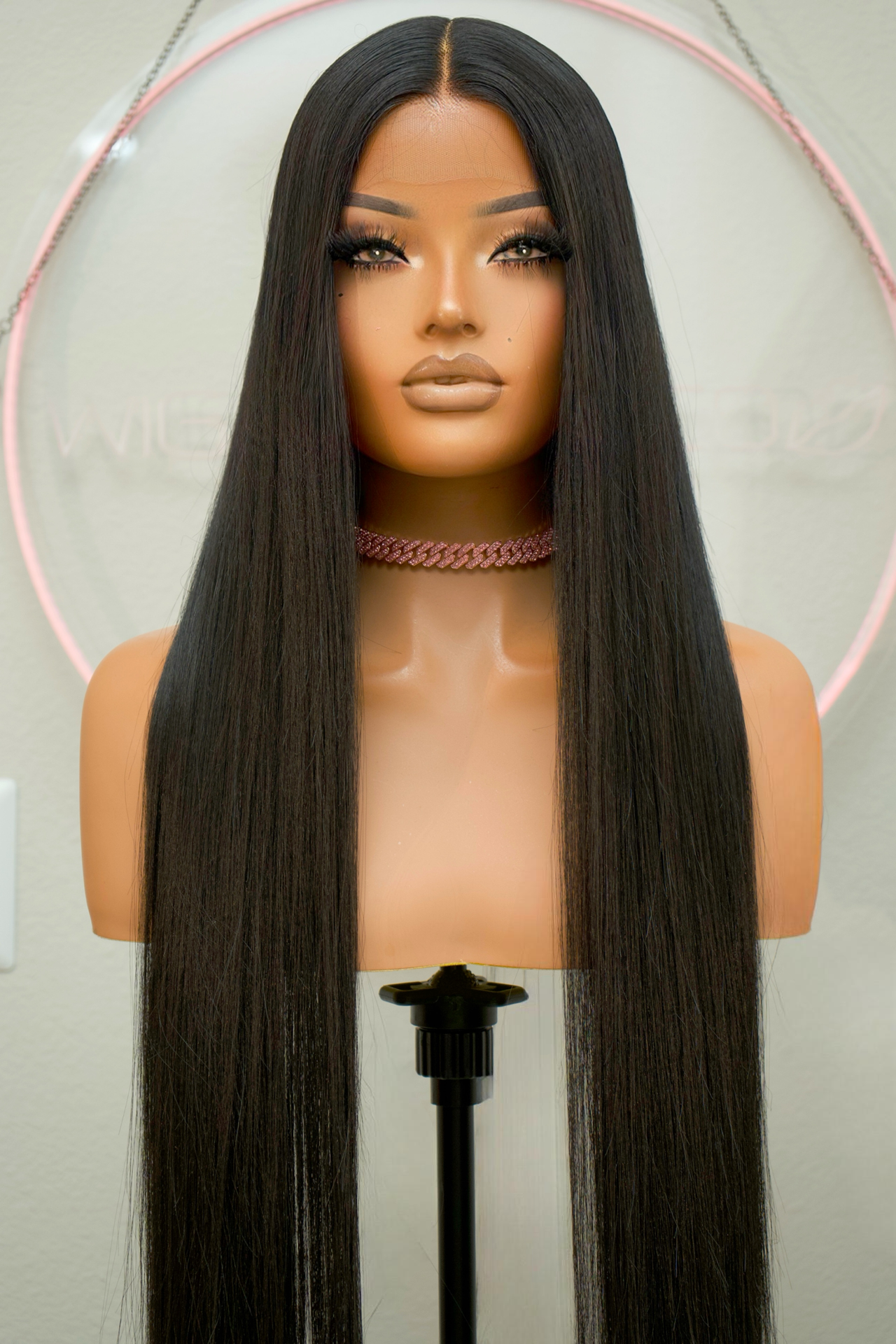 Glueless T-Part Closure Transparent HD Lace
38” Inch Premium Synthetic Fiber Wig Heat-Resistant, Luxury Long Wig for Glamorous Styling