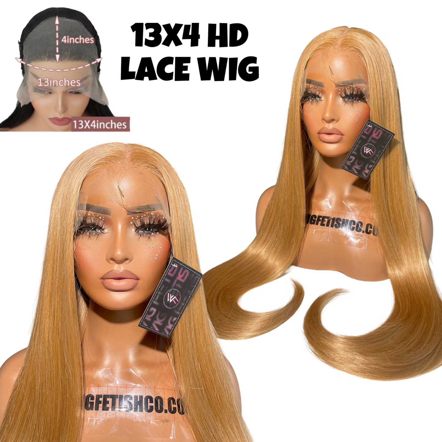 13x4 HD LACE Pre-Plucked 30” Synthetic Blend Heat Resistant HD Lace Frontal Wig - UnitSANDY