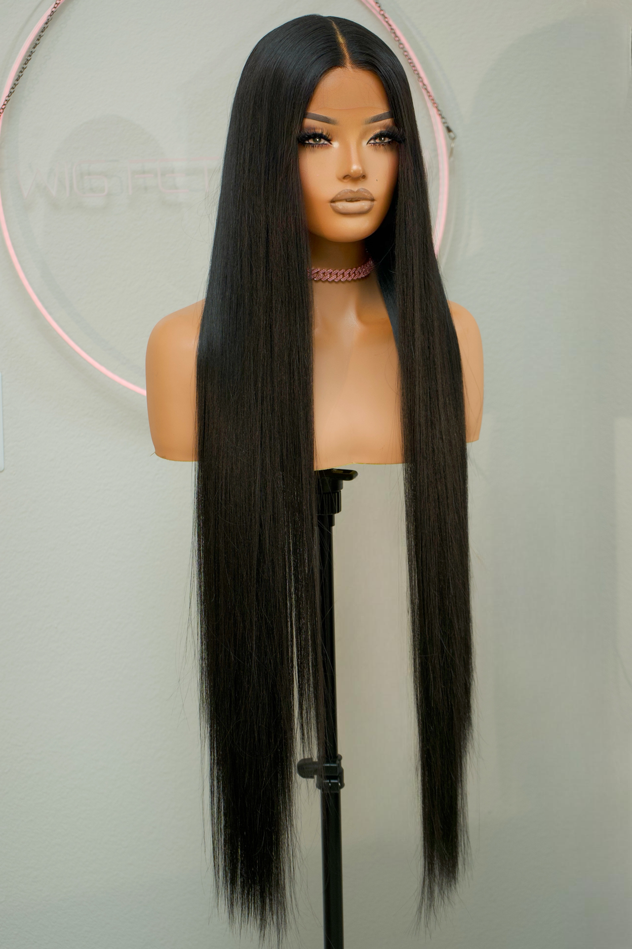 Glueless T-Part Closure Transparent HD Lace
38” Inch Premium Synthetic Fiber Wig Heat-Resistant, Luxury Long Wig for Glamorous Styling