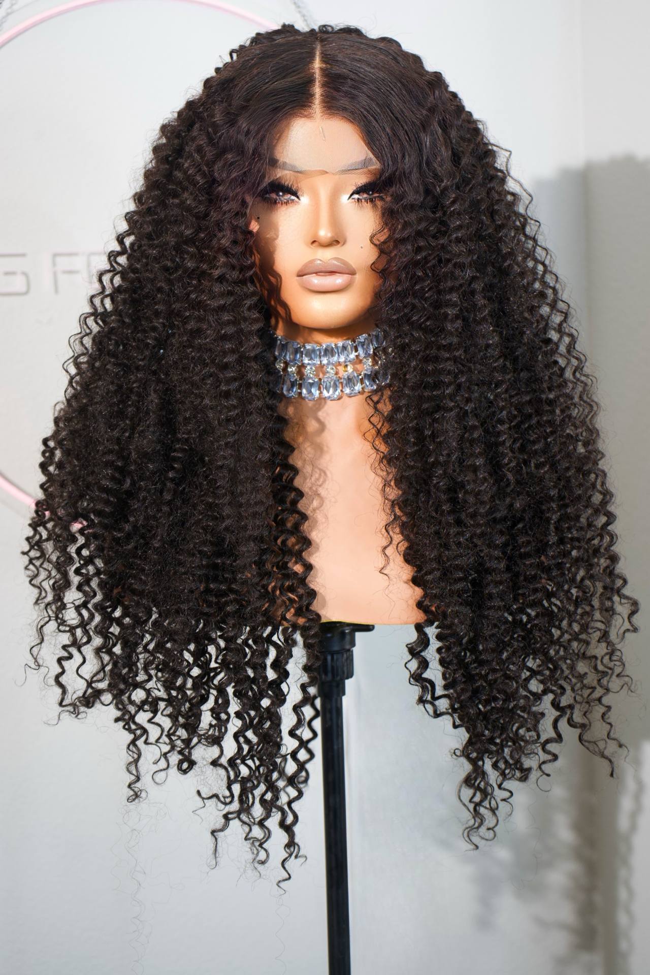 Lux Human Premium Blend 2.0 Black Kinky Curl 30” 13x6 Lace Frontal Wig