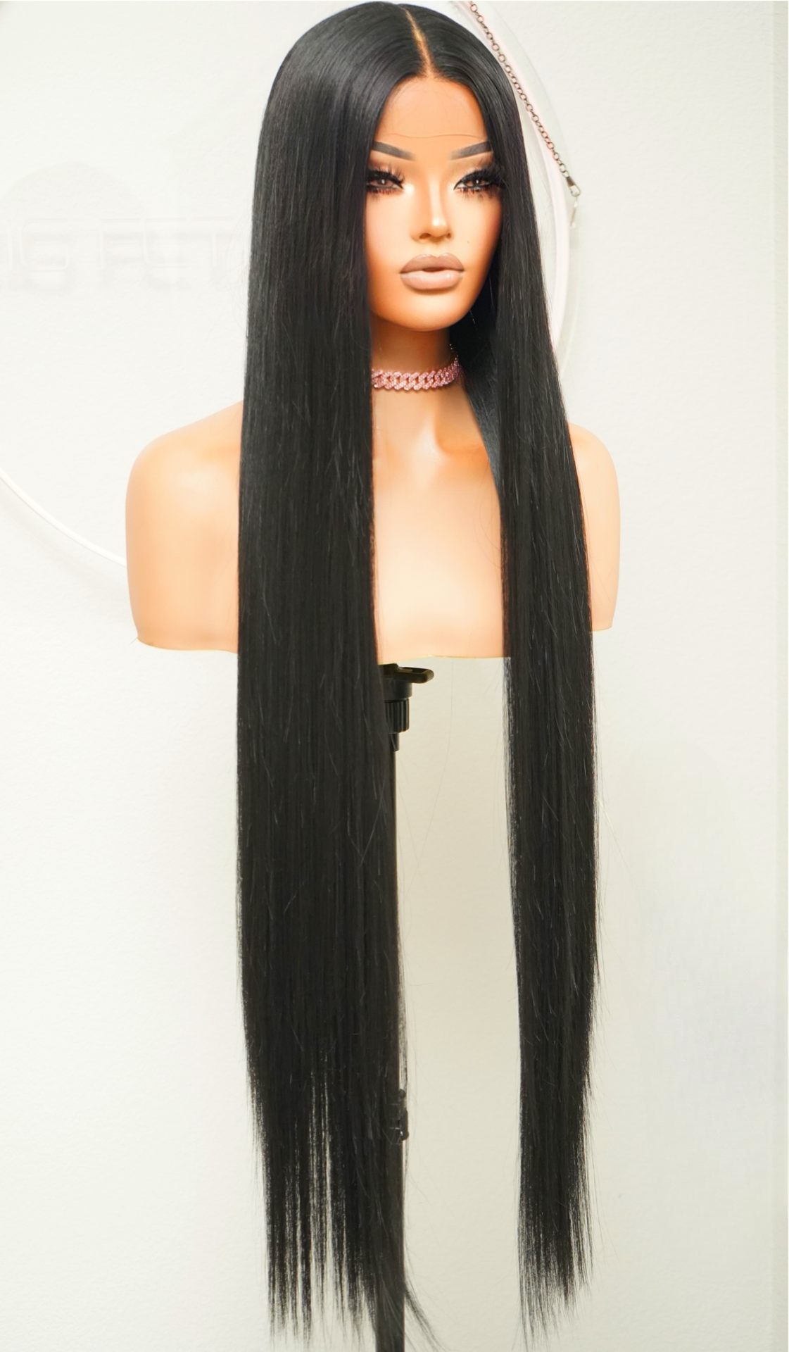 Glueless T-Part Closure Transparent HD Lace
38” Inch Premium Synthetic Fiber Wig Heat-Resistant, Luxury Long Wig for Glamorous Styling